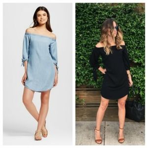NWOT Off-the-shoulder, BLACK Mossimo Dress